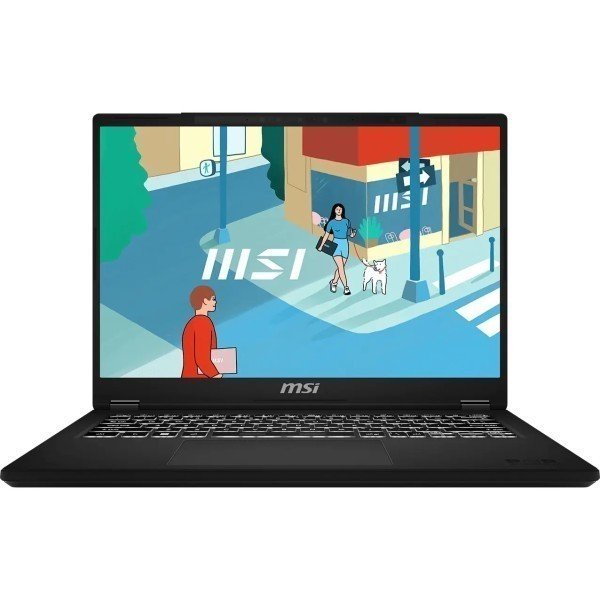 MSI Modern 14 H D13MG-088XRU Intel Core i5 13420H 2100MHz/14"/1920x1200/16GB/512GB SSD/Intel UHD Graphics/Wi-Fi/Bluetooth/DOS (9S7-14L112-088) Black 