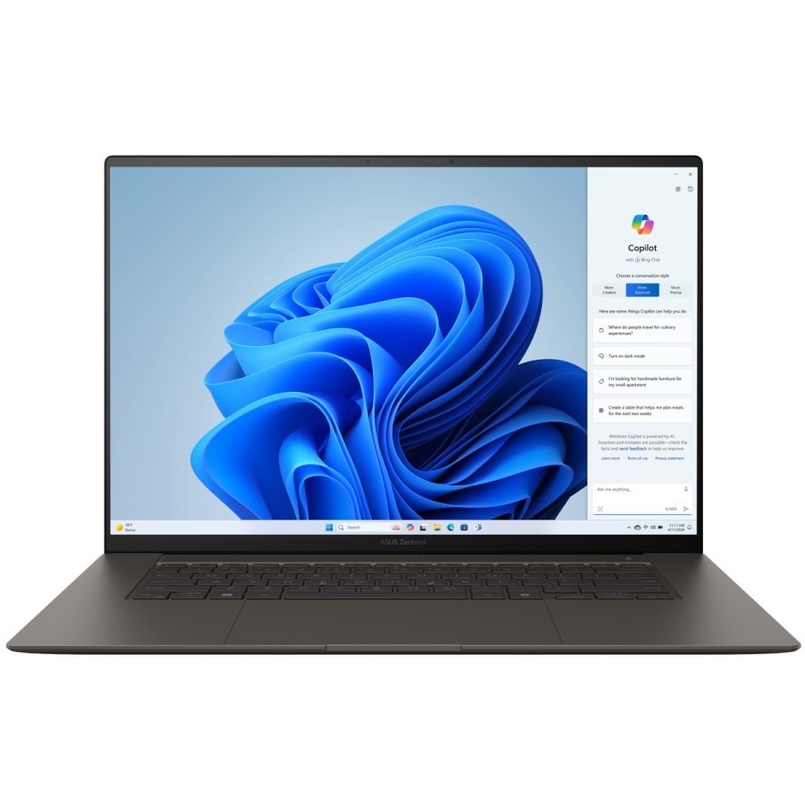 ASUS Zenbook S 16 UM5606WA-RK236W AMD Ryzen AI 9 HX 370 2000MHz/16"/2880x1800/32GB/1024GB SSD/AMD Radeon 890M/Wi-Fi/Bluetooth/Windows 11 Home (90NB13M1-M00D50) Grey 