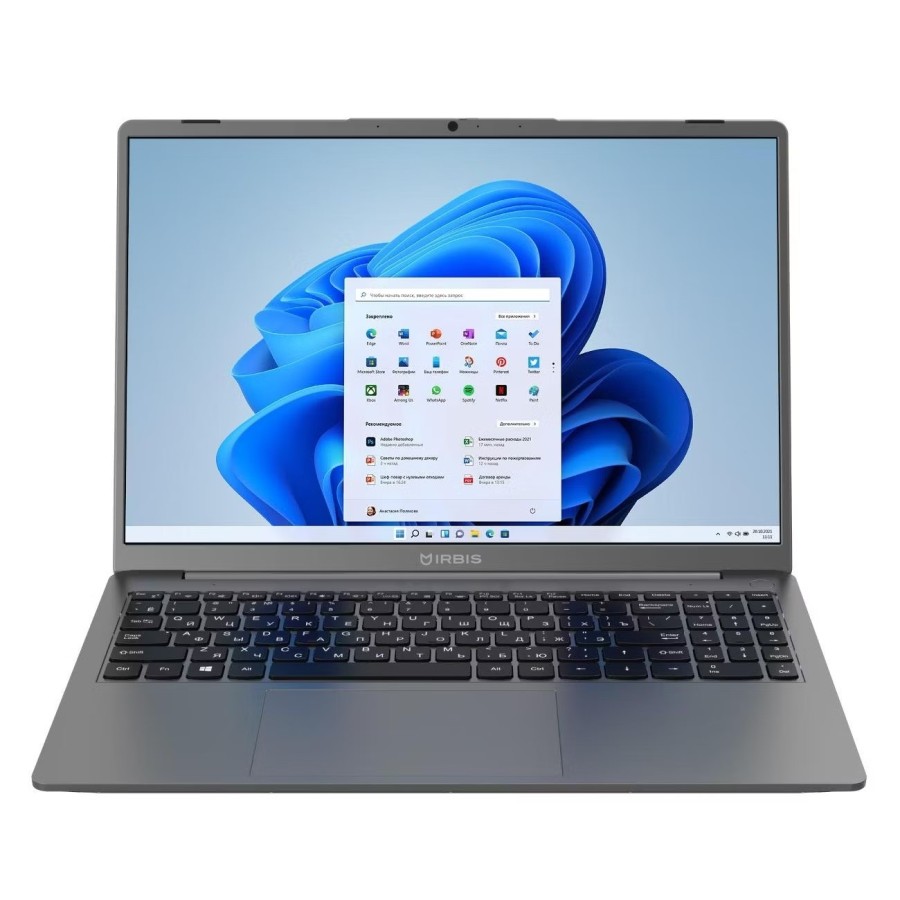 IRBIS 16NBC1502 AMD Ryzen 5 5625U 2300MHz/15.9"/2560x1600/16GB/512GB SSD/AMD Radeon RX Vega 7/Wi-Fi/Bluetooth/Windows 11 Pro (16NBC1502) Silver 