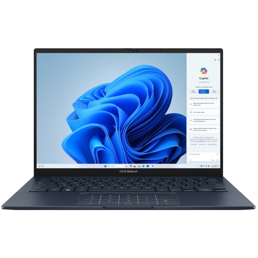 ASUS Zenbook 14 OLED UX3405MA-QD986 Intel Core Ultra 5 125H 3600MHz/14"/1920x1200/16GB/512GB SSD/Intel Arc Graphics/Wi-Fi/Bluetooth/Без ОС (90NB11R1-M01SL0) Blue 